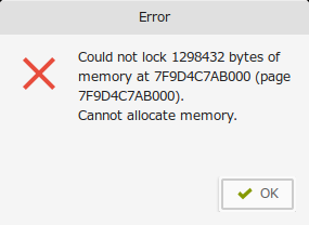 could not lock memory